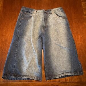 Dr. Dream Baggy Denim Shorts Y2K Streetwear Wide Leg Jorts Size 34
